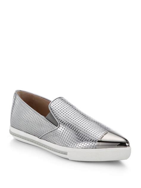 miu miu metallic cap toe sneaker|mini miu sneakers.